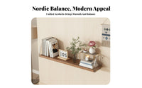 Floating Shelf with Acrylic Brackets Nordic Design Wall Decor Space Saving