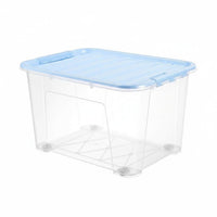 Large Wheeled Bin with Lid SturdyDuty Wheeled Storage Box with Lid for Basement