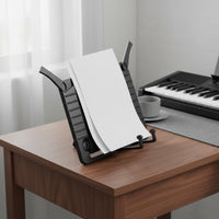 Lightweight Desktop Music Stand Adjustable Angle Foldable Sheet Music Holder Ergonomic Design Portable Book Designed for Musicians, Students, Home, Kitchen