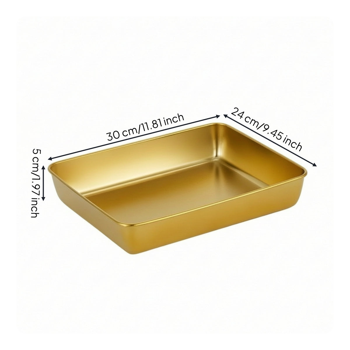 Deep Roasting Tray Oven Safe Sheet Pan with Deep Sides Stainless Steel Tray Induction-Compatible Stainless Steel Baking Pan