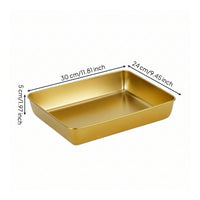 Deep Roasting Tray Oven Safe Sheet Pan with Deep Sides Stainless Steel Tray Induction-Compatible Stainless Steel Baking Pan