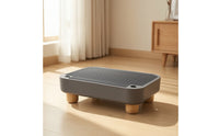 Litter Box Step with Wooden Legs Slatted Litter Box Step with Wooden Feet