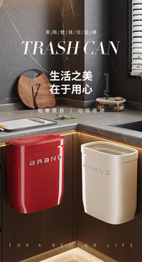 壁挂式垃圾桶卫生间厨房家用夹缝垃圾筒大号大容量带盖免弯腰纸篓