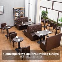 Dining Booth Set Wall-Flush Design Single-Sided Two-Person Booth Space-Saving sturdyDuty for Cafe Owners, Bar, Cafeteria, Lounge