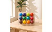 Compact Wooden Color Matching Game Educational Color Matching Puzzle Fine Motor Ball Puzzle Early Learning for Toddlers, Preschoolers, Home, Classroom