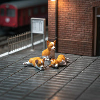 Corgi Miniature Model Gift Suggestion Mini Dog Statue Long-Lasting for Terrarium