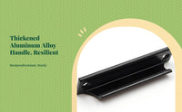 Matte black aluminum handle
