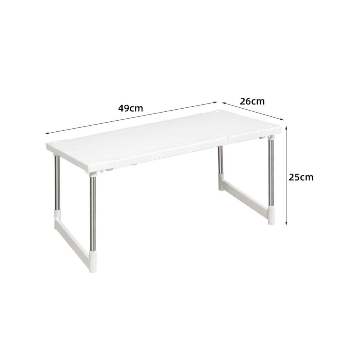 Expandable Storage Shelf Easy to Install Expandable Cabinet Shelf Drill Installation Cabinet Storage Organizer for Renters, Desktop