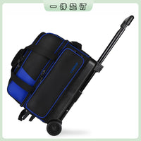 LARIPOP Large Capacity Rolling Two-Ball Bowling Bag
