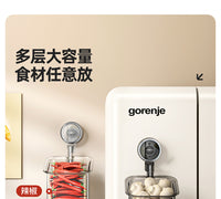 天地鱼厨房葱姜蒜收纳盒吸盘置物架壁挂生姜大蒜收纳神器免打孔筐 【旋转吸盘】透明白⭐单号