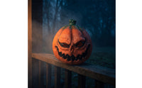Scary Pumpkin Face Covering Creepy Full-Coverage Pumpkin Face Covering Textured for Cosplayers, Halloween, Costume Parties