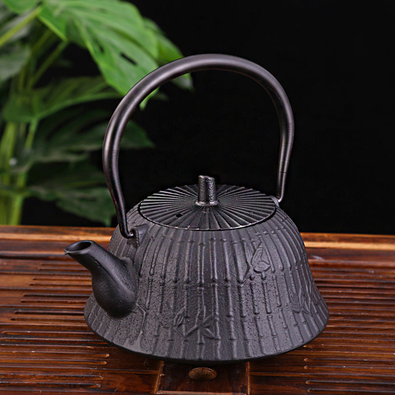 Cast Iron Teapot with Boiling Function, 1.2L, Electroplated Finish