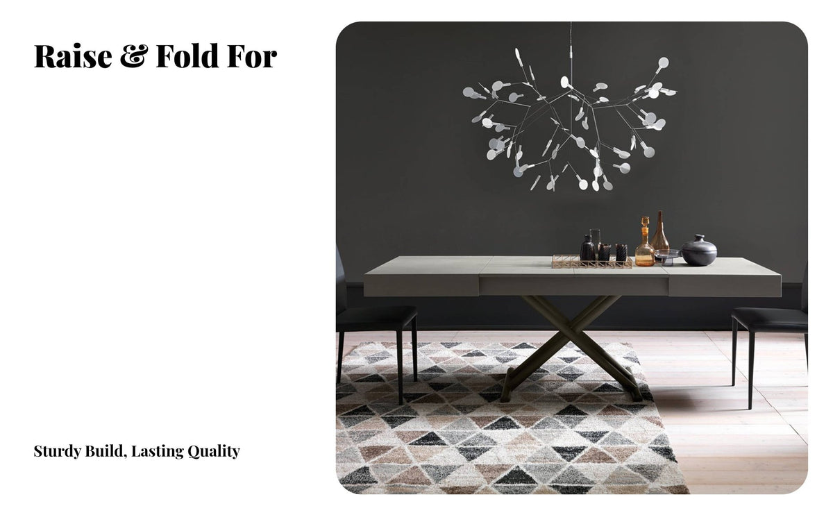 Transforming Coffee Dining Table Solid Wood Lift Surface Table Table Multi-Functional for Families, Homeowners, Living Room, Home Office, Kitchen