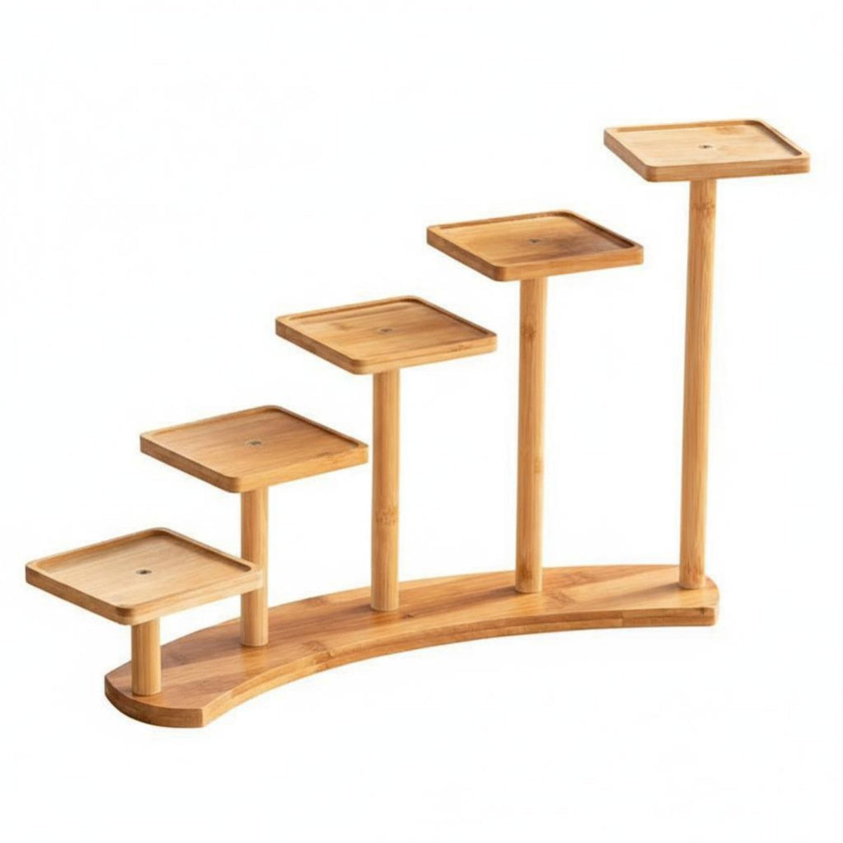 Tabletop Plant Stand Multi-Tier Design Display Rack Natural Aesthetic