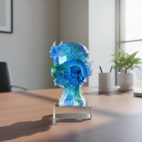 Dragon Sphere Sculpture Feng Shui Display Ornament Auspicious