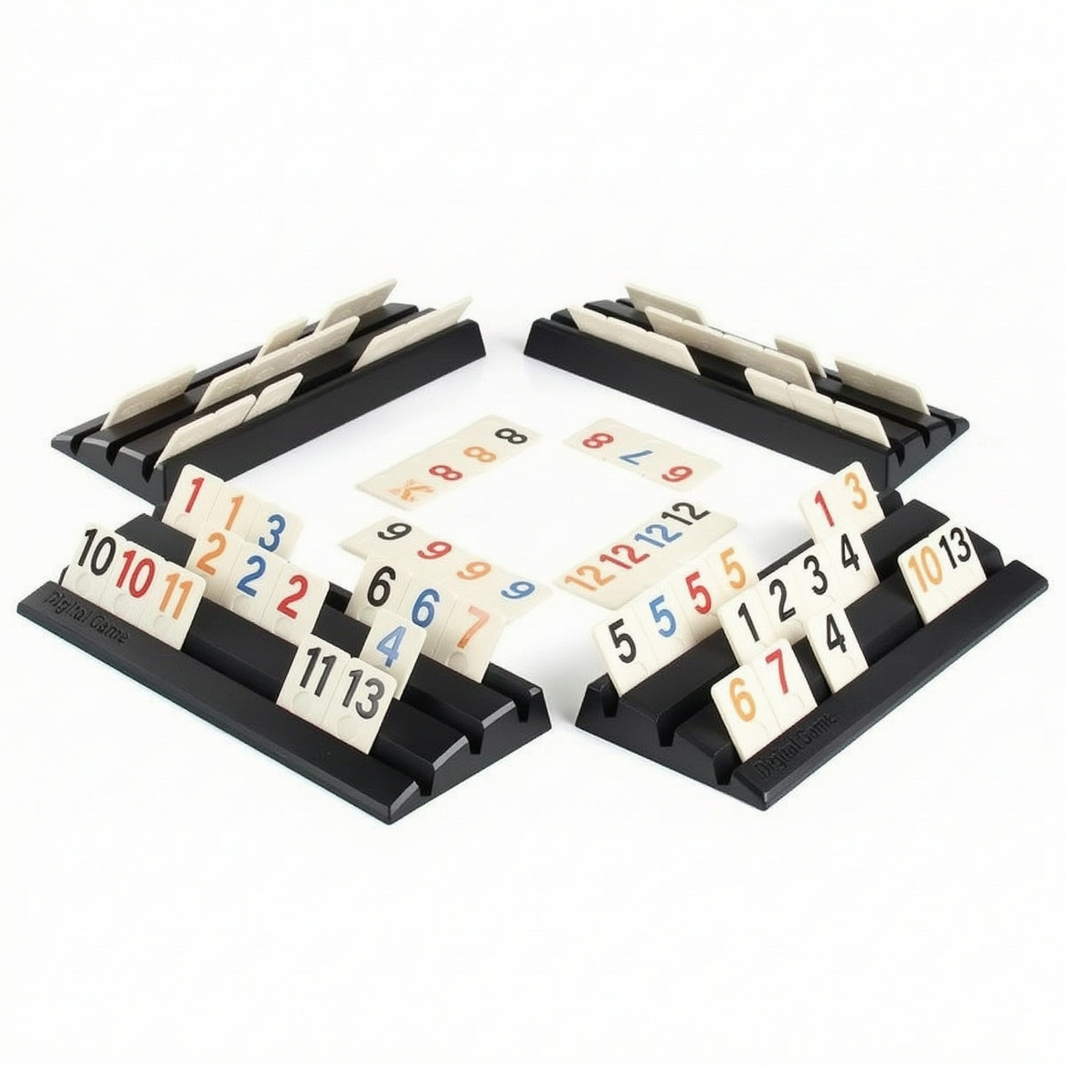 Compact Tile Game Set with Racks Sturdy Tabletop Tile Game Portable Storage Bag Easy to Learn for Family, Adults and Kids