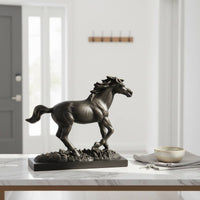 Finely Detailed Astrological Horse Sculpture Fine Workmanship Astrological Horse Figurine Elegant Design for Business Owners, Desk, Office