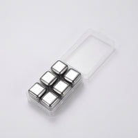 Home Bar Stainless Steel Whisky Stones for Modern Style, Chilling Steel Ice Gift for Him, Food Grade Bar Accessories, Set of 2