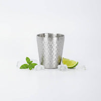 Hammered Stainless Steel Mug Matte Finish Double Wall Insulated Mug