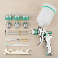 HVLP Multi-Nozzle Upper-Reservoir Feed Versatile Sprayer for Painters, Hobbyists, Automotive Painting, Car Refinishing, Workshop