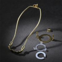Light Bracket with Adapter Rings Compact Light Harp Kit Wire Frame Lampshade Holder Adaptable for Amateur Builders, Hobbyists