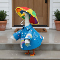 Goose Raincoat Set Outdoor Goose Costume with Umbrella Easy to Wear for Yard