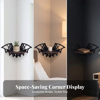 Halloween Nocturnal Wall Shelf | Hollow Cut Structure, Wooden Shelf with nocturnal-creature, for Bedroom