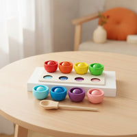 Child-Centered Color Matching Toy with Cups Cognitive Color Sorting Balls Educational Balls in Cups Interactive for Preschoolers