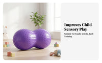 Raised Bumps Sensory Peanut Ball Two-Lobed Peanut Balance Ball Glossy for Children