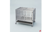 Sturdy Dog Cage with Wheels Rolling Dog Crate with Wheels Rust-Resistant Mobile for Breeders