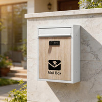 Modern Design Letter Box Large Capacity Lockable Outdoor Mailbox for Villa Entrance, Front Porch
