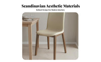 Upholstered rearrest Seat Nordic Aesthetic Upholstered Side Chair Minimalist design Armless for Homeowners, Interior Designers