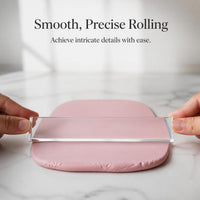 Acrylic Clay Pressing Board and Rolling Pin Set for DIY Clay Modeling