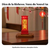 Chinese New Year Fortune Lantern, Rotating Music Box, Night Light, Handheld Gift