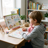 Adjustable Posture Corrector for Reading and Writing with Chin Rest, Desk-Mounted for Students