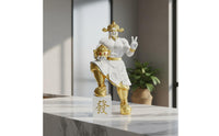 Muscular God of Wealth Statue Housewarming Gift Cai Shen Statue for Shop Counter