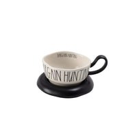 Coffee Cup with Saucer Wide-Rim Ceramic Cup and Saucer Comfortable Grip for Home