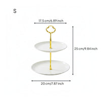 Gold Stainless Steel Dessert Stand Easy to Clean Fruit Display Stand Wobble