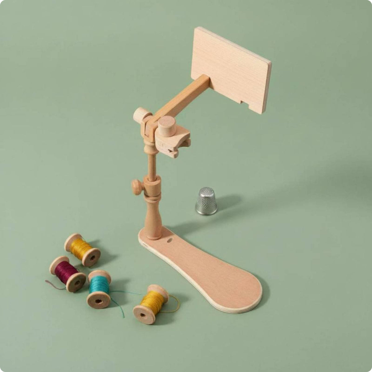 Adjustable Embroidery Hoop Stand Polished Surface for Desk, Beginners