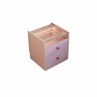 Wavy Front Cabinet glass surface Nightstand Dopamine Decor for Bedroom, Young Adults
