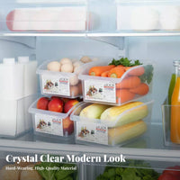 Stackable Fridge Drawer Transparent Food Container Space-Saving for Refrigerator