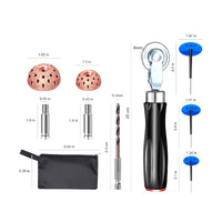 Tubeless Tire Repair Kit 3 Sizes Tire Plug Kit Black Cloth Pouch