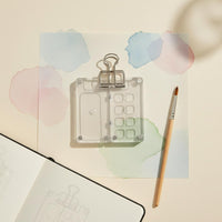 Mini Watercolor Paint Set Small Mini Watercolor Palette Portable Paint Box Attach-on Design Art Supplies for Plein Air Painting