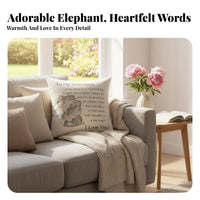 Linen Text Pillow Sham Machine Washable Family Gift Pillow Cover Zipper Farmhouse Design Cushion Cover for Daughter, Friends