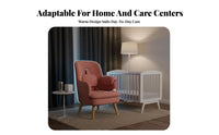 Electric Nursing Chair with Footrest High-Spine Design Maternity Armchair Adjustable Support Sturdy Wood Base for Bedroom