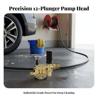 High Pressure Washer Pump Head Leak-Resistant Car Washer Pump Head Assembly Alloy Body Machine Component for DIY Enthusiasts, Homeowners, Workshop