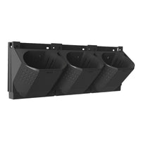 Three-Pocket Wall Planter Black Modular Wall Planter Space-Saving