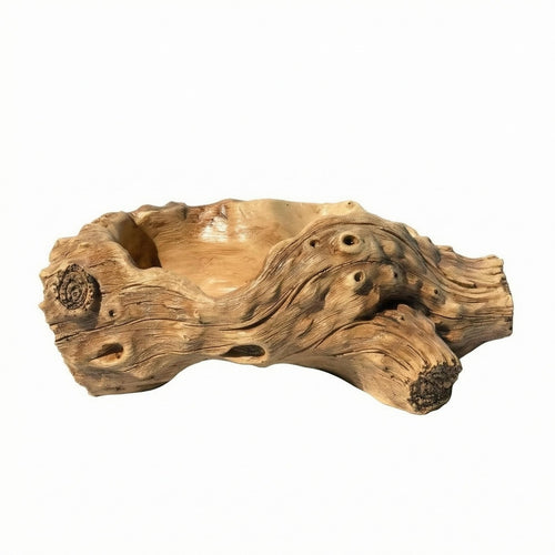 Tree Root Stump Planter Wood-Grain Tree Root Planter Bronze Finish