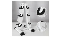 Triangular Three-Tier Dumbbell Rack Vertical Dumbbell Rack with Cradles Compact Space-Saving for Home Gym Owners
