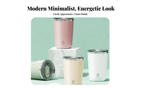 Transparent Lid Automatic Stirring Cup Built-in Stirrer Self Stirring Mug Cylindrical Portable Mixing Cup Metallic Rim